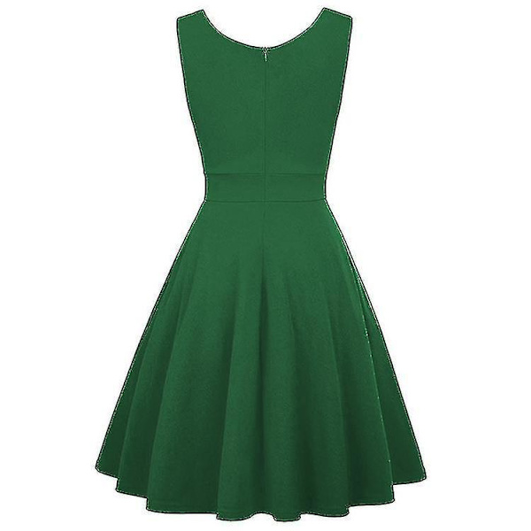 Retro Rockabilly Kjoler til Kvinder L Grøn