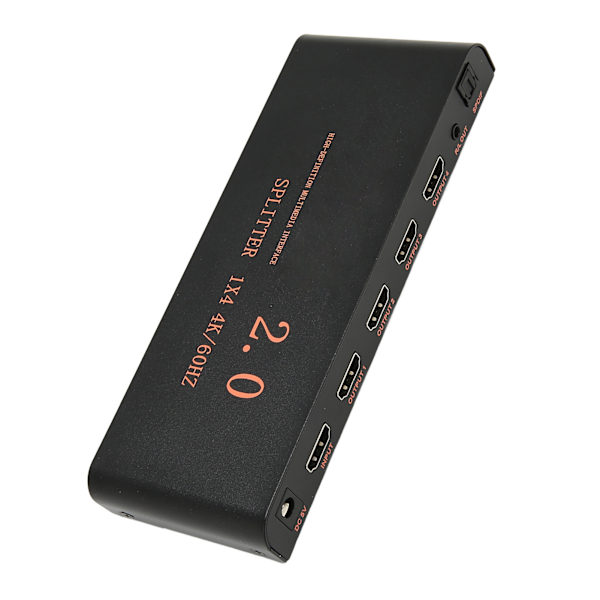 1x4 HD Multimedia Interface Splitter 1 in 4 Out Full HD 3D AV -jakolaatikko HD TV:lle DVD-näyttö Projektori 100-240V EU Plug