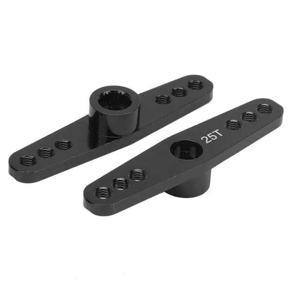 2st 25T Aluminiumlegering CNC RC Styrservoarm Universal Passar för 1/10 RC Bil Svart