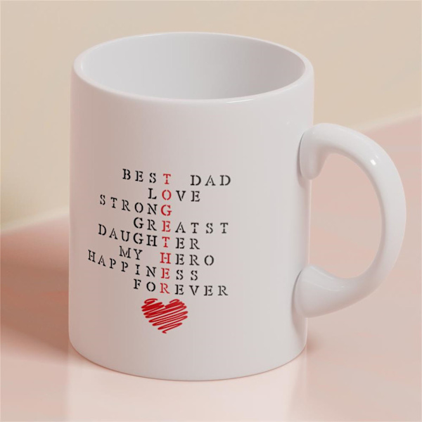 Word Keramisk Krus Minimalistisk Bred Munn Word Kaffe Krus for Spill Tema 8.1x8.1x9.5cm CCP320