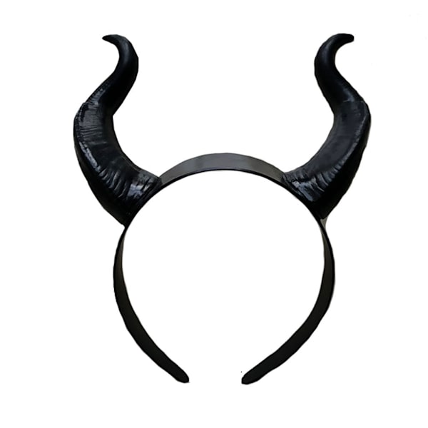 Halloween Horn Pannebånd Cosplay Ox Bull Hair Band for Party Dress Up Festival Fotorekvisitter Animal Headpiece Maskerade