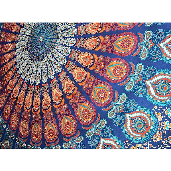 Bohemian Hippie Mandala Vegghengende sengeteppe