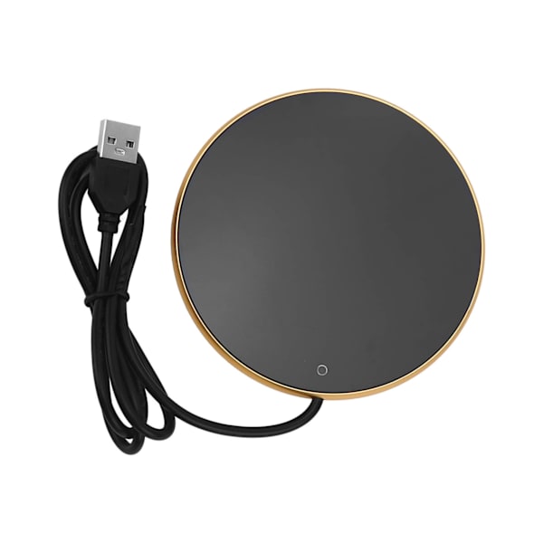 Kaffekrusvarmer 55°C Konstant temperatur 3 niveauer Lille lys Smart USB stearinlysvarmer til hjemmekontor Traveling Gold