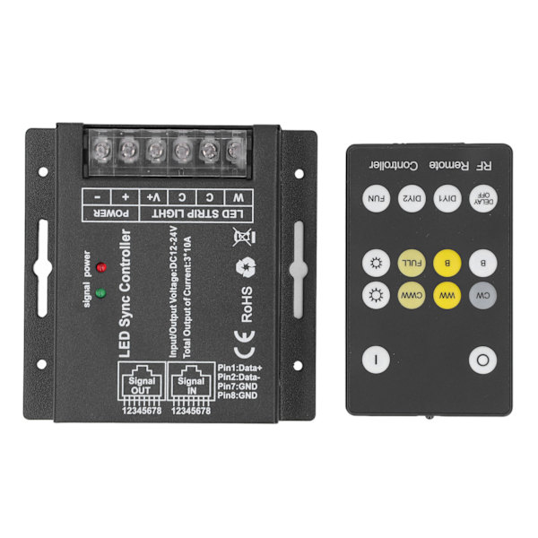 RF trådlös fjärrkontroll LED-dimmer 14 knappar två toner justera ljusstyrka dimmer ljusbrytare för LED-remsa ljus DC 12V till 24V