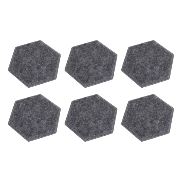 12 st Hexagonala Akustikpaneler Hög Densitet Ljudabsorberande Paneler Ljudisolerade Snedställda Kantväggpaneler 14x12x7cm Mörkgrå