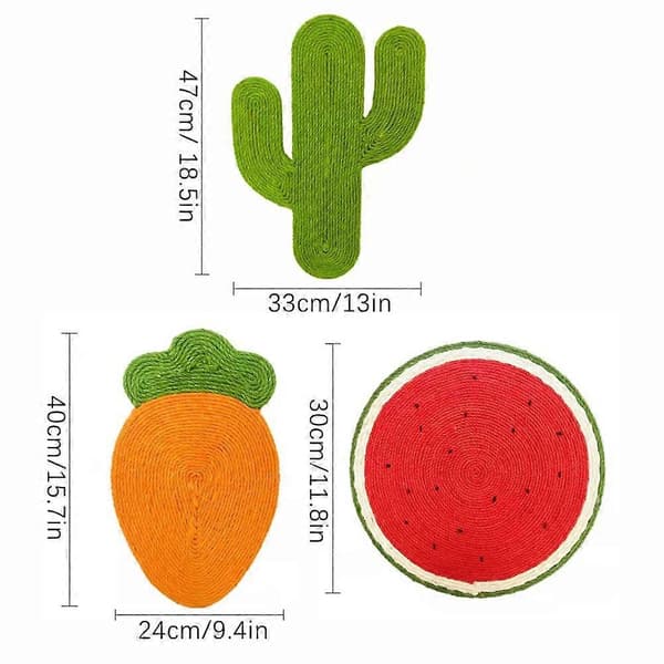 Adorable Cat Scratching Board Durable Interactive Cat Toy for Home Wall Watermelon