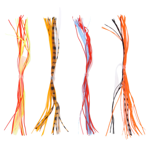 4 poser fiskeagn silicone nederdele lokkemad farverige silicone tråde agn tilbehør