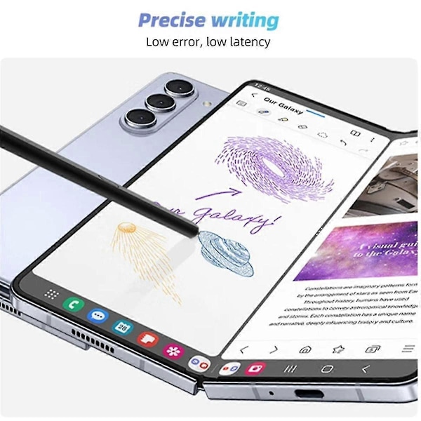Stylus Pen Galaxy Z Fold 5 Pen Udskiftning Z Fold5 Håndskrift Pen Sort