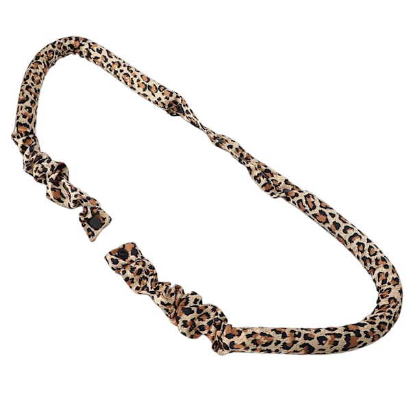 Varmefri krøllestang pandebånd EVA Skum Blødt Bomuld Sove DIY Krøller Rollers Hårstyling ToolLeopard Print
