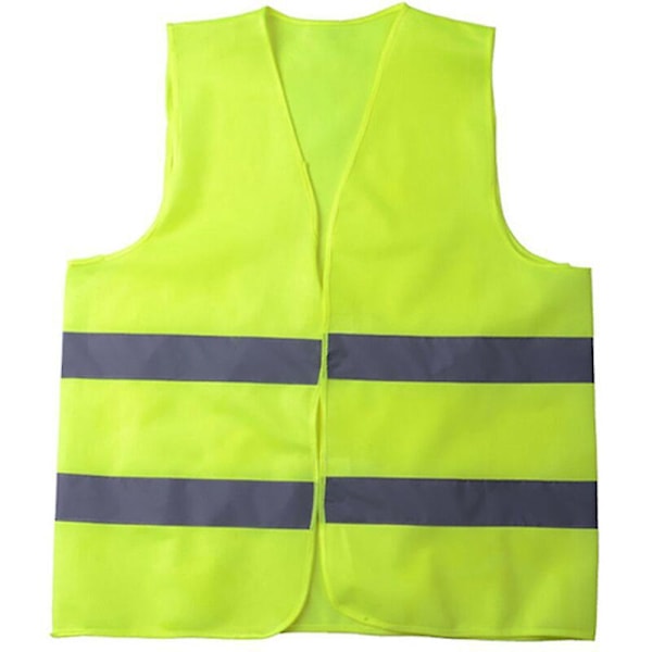 Sikkerhetsvest, 2 stk. godt synlig sikkerhetsvest, reflekterende sikkerhetsvester, gul sikkerhetsvest for syklist, sjåfør, politi, arbeider