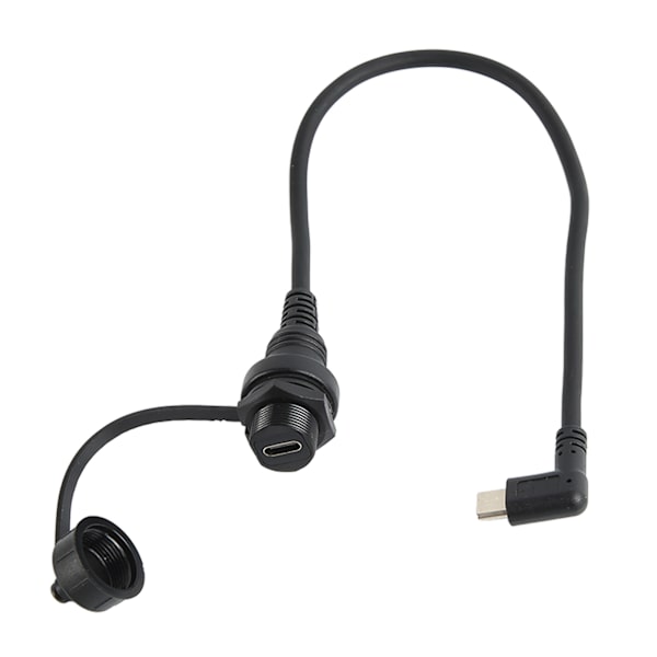 Flush Panel Mount Forlængerkabel Retvinklet Type C Han til Hun Dashboard Mount Kabel til Bil Båd Retvinklet