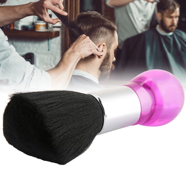 Hals- og ansiktsbørste Barberhårrensebørste Klippehårstylingverktøy (Rosa)
