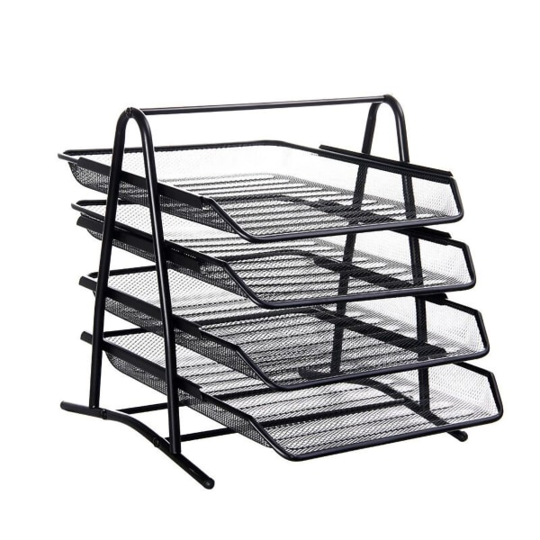 Organizer 4 fack Slitstark mesh Enkel Aasembly organizer 4 fack med triangulärt hörn Svart