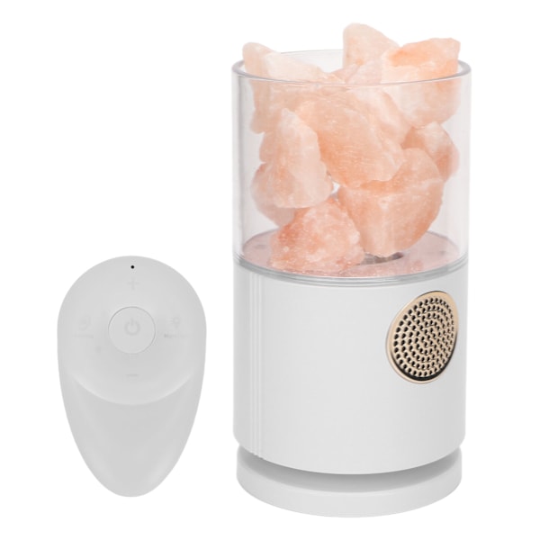 Projektor Salt Lampe Bluetooth Højttaler Fjernbetjening Dekorativ Projektion Salt Nat Lys til Soveværelse Kontor Hvid