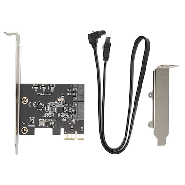 PCIE till SATA expansionskort 6 Gbps stabil prestanda PCIE till 2 SATA3.0 expansionskort för stationär dator