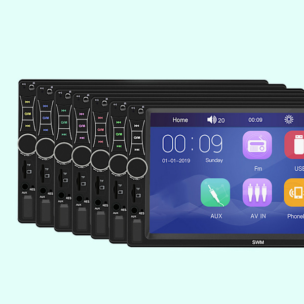7 tuuman auton multimediasoitin MP5-soitin Audio Stereo Radio -näyttö Digitaalinen näyttö A7 Bluetooth 12V