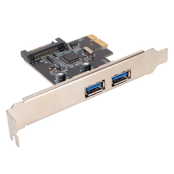 PCI-E USB 3.0 -laajennuskortti, 2 porttia, 5 Gbps:n siirtonopeus, USB-hot swap, USB 3.0 -laajennuskortti Win XP:lle ja Vistalle