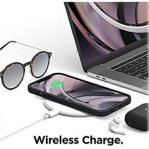 Dww-Flytande silikonskal Kompatibelt med iPhone 12 Pro Max (6,7) Premium silikonskal, Komplett skyddsfodral