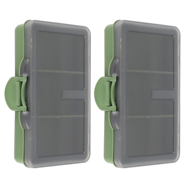 2 stk. fiskekrog agn gadget boks mini PP opbevaringsboks etui til fiskegrej tilbehør 3 rum