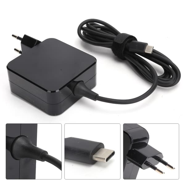 Strömladdaradapter Typ-C 20V 2.25A 45W Kortslutningsskydd för Lenovo Bärbar dator EU 100-240V