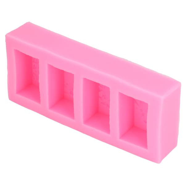 Silikonform Fire Blomsterstokk Silikonsåpe Fondant Kake Gelé Puddingform Dekor
