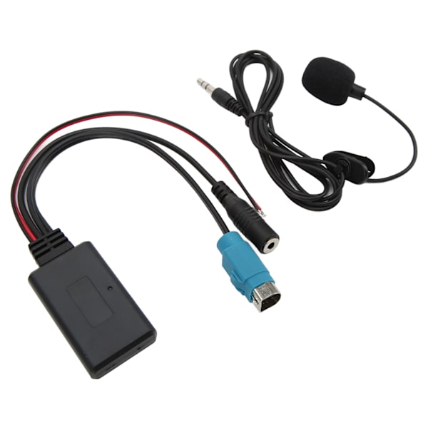 Bilstereo Bluetooth 5.0 Indgangskabel Lydmusikadapter med Mikrofon Udskiftning til Alpine KCE‑236B til Android Smartphone Opkald