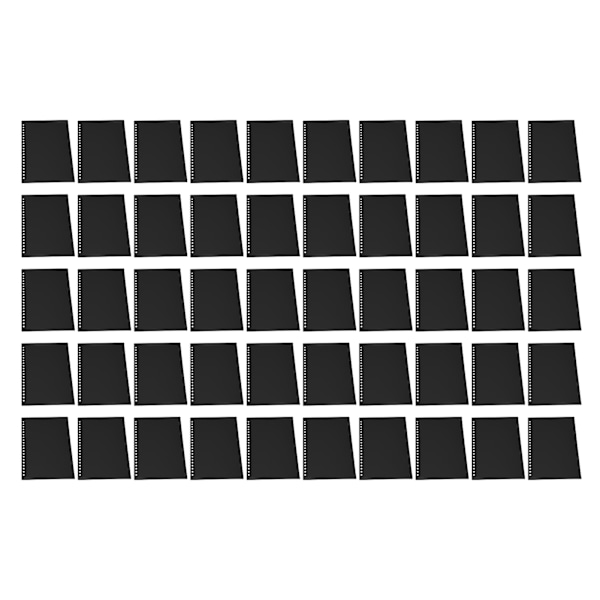 50 st arkpapper bindande omslag matt A5 20 hål PP plast för presentation svart