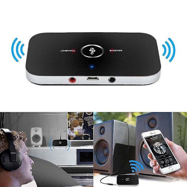 Bluetooth 2-i-1 Trådlös Ljudadapter 3,5 mm Aux Sändare Mottagare