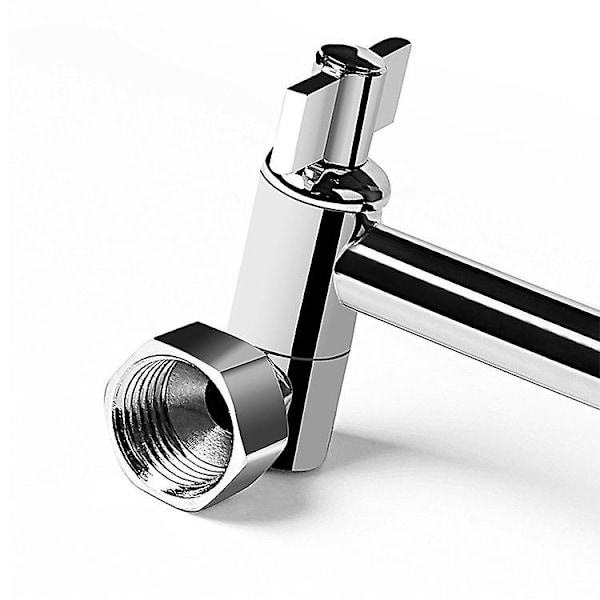 Justerbar Duschhuvud Förlängningsarm 28 cm Mässing Duscharm Förlängningshårdvara Borstad Nickel Väggmonterad Duschhuvud