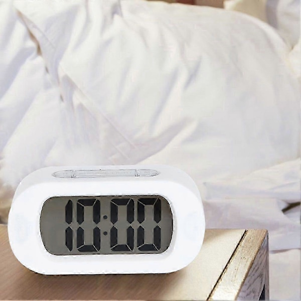 Enkel Digital LCD Sängbordsväckarklocka med Snooze och Elektronisk Tidvisning