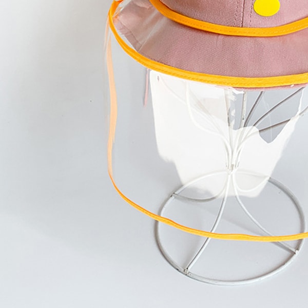 Ansiktsmaskhatt Transparent Giraff Bomull Vår Höst Baby Ansiktsmask Kepsar för Småbarn Rosa