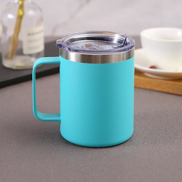 Rostfritt Stål Resetermos för Kaffe 340ml Lufttät Lock Isolerad Mugg för Varma och Kalla Drycker Kaffe Te Vatten