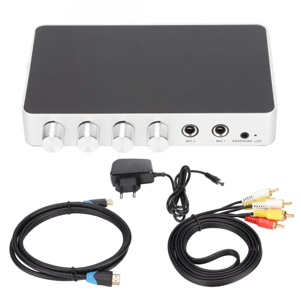 HD Multimedia Interface Mixer 4K 1080P DC 12V Justerbar lydmikrofonforsterker for Android TV-bokser og DVD-spillere EU-plugg