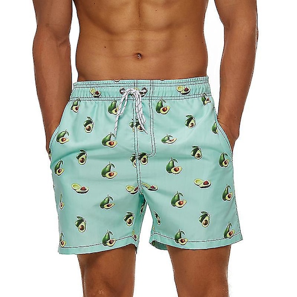 Quick Dry Avocado Beach Board Shorts for Men - 4XL