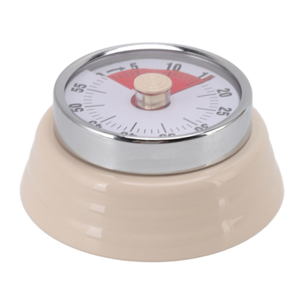 Magnetcirkulært timer 60 minutters visuel nedtællingstimer til lærere klasseværelse børn lektier læsning voksne madlavning kontor fitness beige