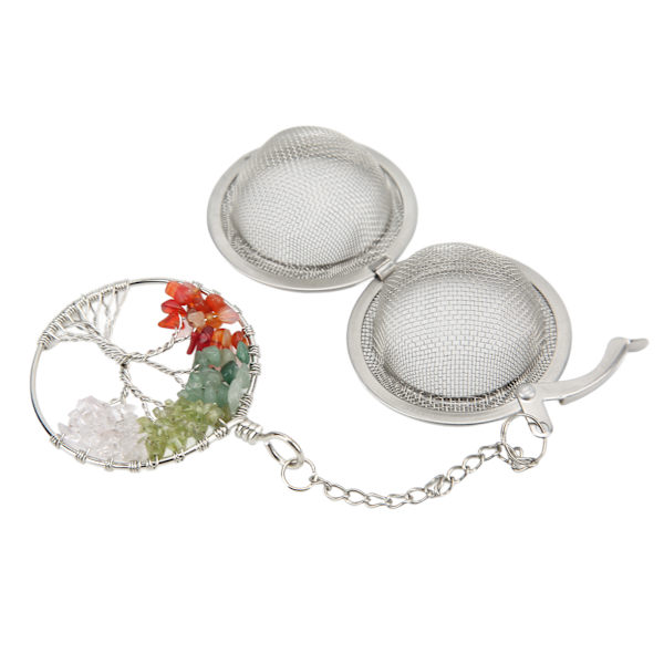 Teinfuser 304 Rostfritt Stål Livets Träd Tesil Teinfuser Kristall Te Avloppsfärgblandning