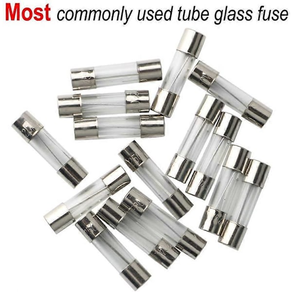126 stk. Glassikringssortiment, 6 x 30 mm glassikring, hurtigvirkende bilsikringer, hurtigvirkende glassikringer (AMP 1A 2A 3A 5A 6A 10A 15A 20A 25A)