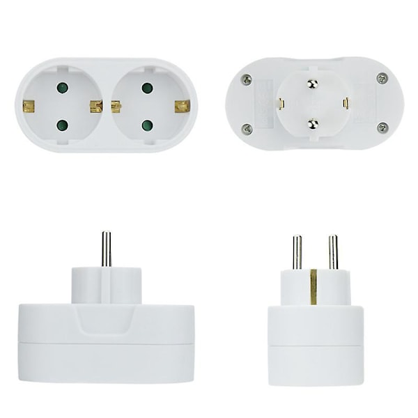 Adapter 2 stikkontakter Hunn Front
