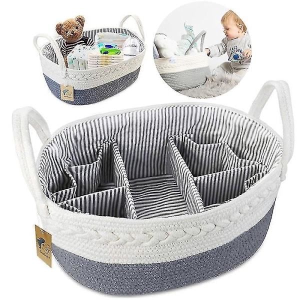 Bærbar Babyble Caddy Organizer - Børnehaveopbevaringsbeholder til bleer, servietter og toiletartikler - Praktisk morsgave