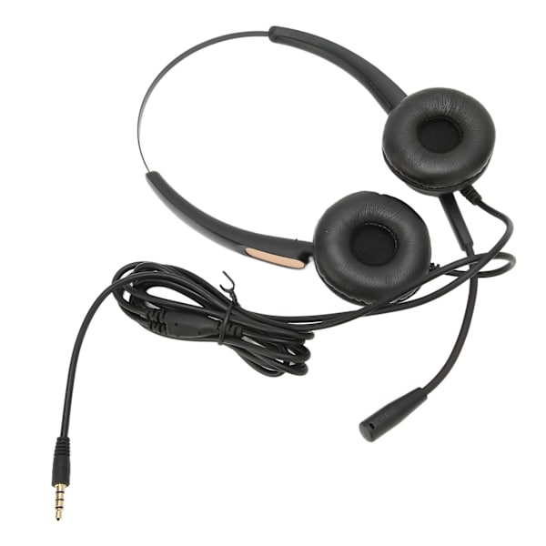 Kundeservice Headset Støjreducerende USB Kabel Kontrol Kablet Hovedtelefoner til Kontor Forretning 3.5mm