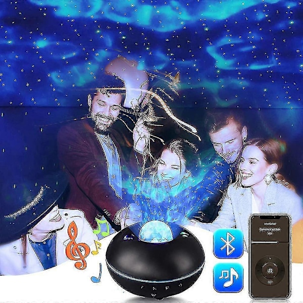 Stjerneprojektor Natlampe, LED Stjernelys Projektor, Galaxy Stjerneprojektor Lampe Hvid - Aespa5.29