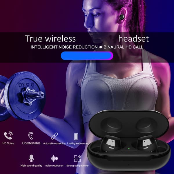 Trådløst Bluetooth 5.0 Hifi Stereo Headset med Dobbelte Mikrofoner
