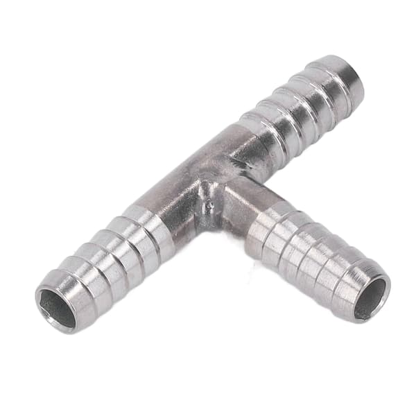 Barb Tee 3-vejs rustfrit stål god tætning stærk slange Barb Tee til flydende gas 8 mm diameter