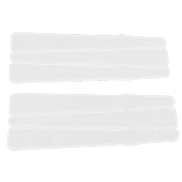 2 stk silikonform bærbar DIY krystall epoxy rett vifte silikonform gave dekorasjon