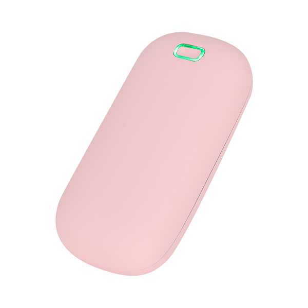 Mini Bärbar USB laddning Dubbelsidig termostatisk elektrisk handvärmare (rosa)