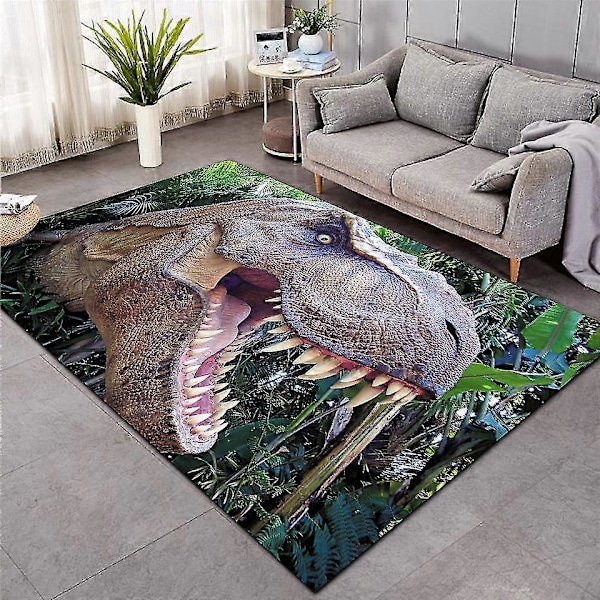 Mattor i nordisk stil 3D Dinosaurie Tryck Tjockare Matta För Vardagsrum Sängsida Sovrum Fjäder Matta Hushålls Flannel Matta/mattor21 120cmx180cm