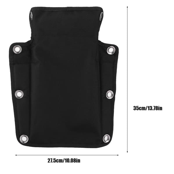 Sort Nylon Kraftig Teknisk Dykning Dykker Sele Backplate Bagplade PadRD-808