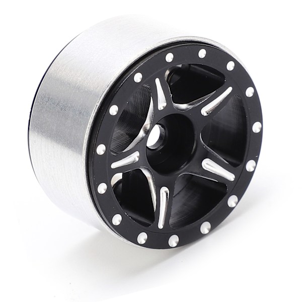 4 stk. RC aluminiumslegering Beadlock hjulnav til Axial SCX24 90081 1/24 RC bilopgraderingsdele sort