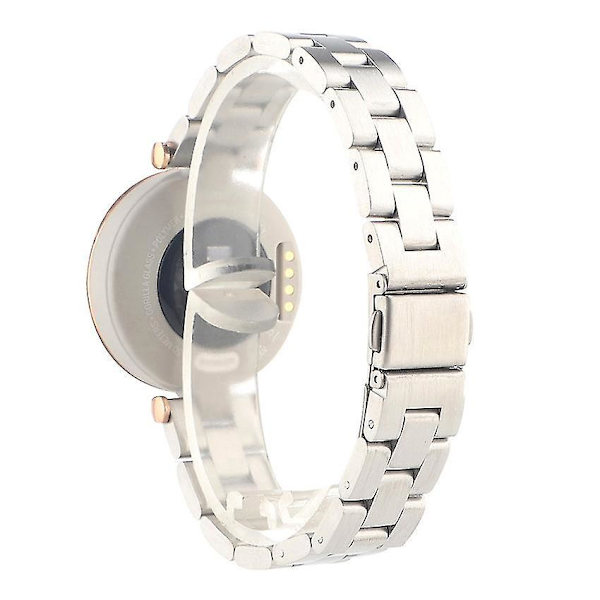 Garmin Lily 14mm rustfrit stål silikonearmbånd sølv
