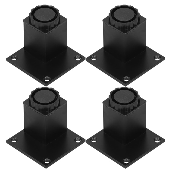 4 st/ set Möbelben Justerbar höjd Aluminiumlegering fyrkantigt stöd för soffskåp 60 mm
